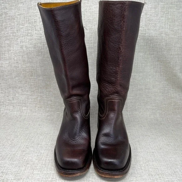 VTG 80s Frye Campus 14L Brown Leather Tall Riding Boots Womens Size 9M USA Made - Picture 4 of 14